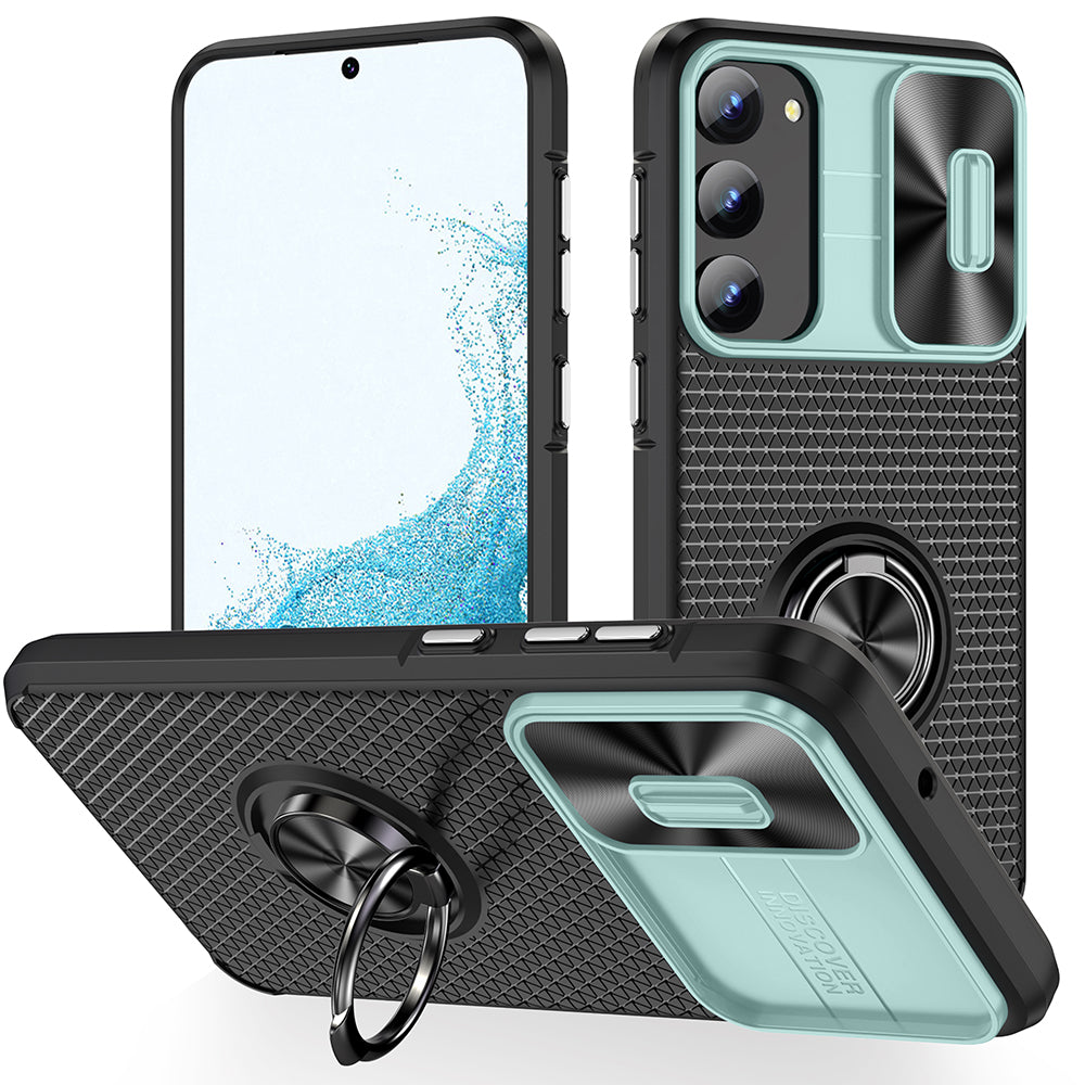 For Samsung Galaxy S23 Kickstand Phone Case PC TPU Protective Phone Shell with Sliding Camera Cover For Samsung Galaxy S23 Kickstand Phone Case PC TPU Protective Phone Shell with Sliding Camera Cover